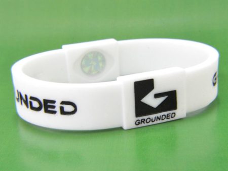 Grounded Energetic Wristband (White Black) For Cheap