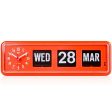 Twemco BQ-38 Flip Clock Orange Online Sale