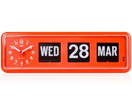 Twemco BQ-38 Flip Clock Orange Online Sale