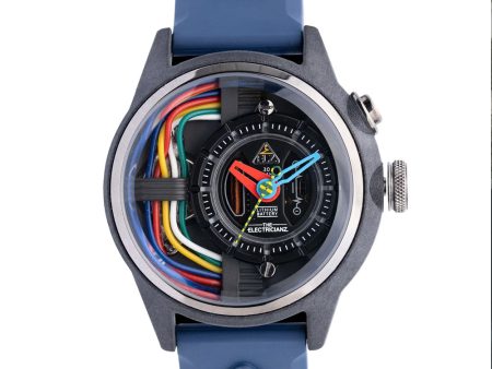 The Electricianz - THE CARBON Z WITH BLUE RUBBER STRAP Cheap