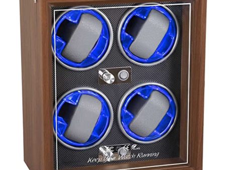 4 Slot Watch Winder with Directionsl Control (Quiet Motor) Fashion