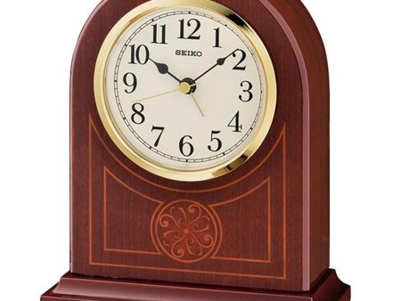 Seiko Wooden Mantel Clock QXE057B on Sale