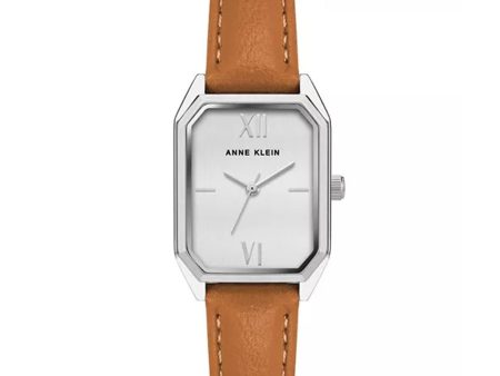 Anne Klein Octagon Ladies Leather Watch AK 3875SVHY Cheap