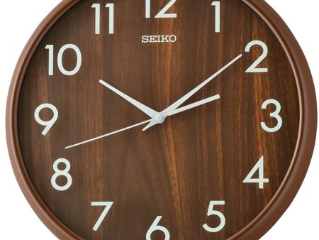 Seiko Wooden Design Decorative Wall Clock QXA810B For Discount