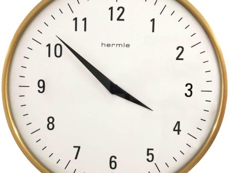 Hermle Gold Tone Wall Clock 30917-002100 Hot on Sale