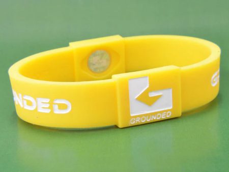 Grounded Energetic Wristband - Yellow   White on Sale