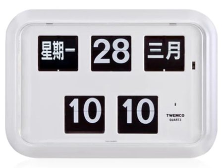 Twemco QD-35 Flip Clock White (Chinese Character,24 hour) Cheap