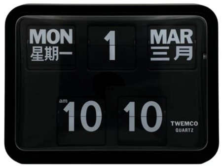 Twemco BQ-17 Flip Clock Black (Chinese Character) Online Hot Sale