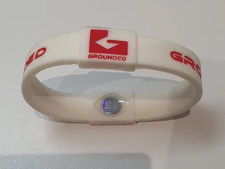 Grounded Energetic Wristband - White   Red Sale