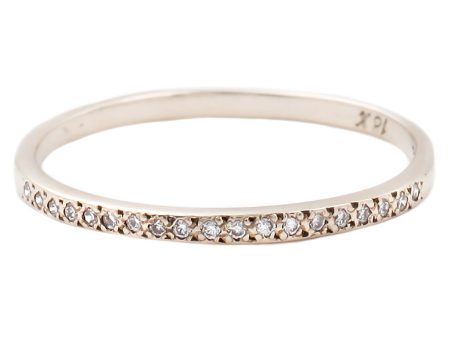 White Gold Diamond Half Eternity Band on Sale