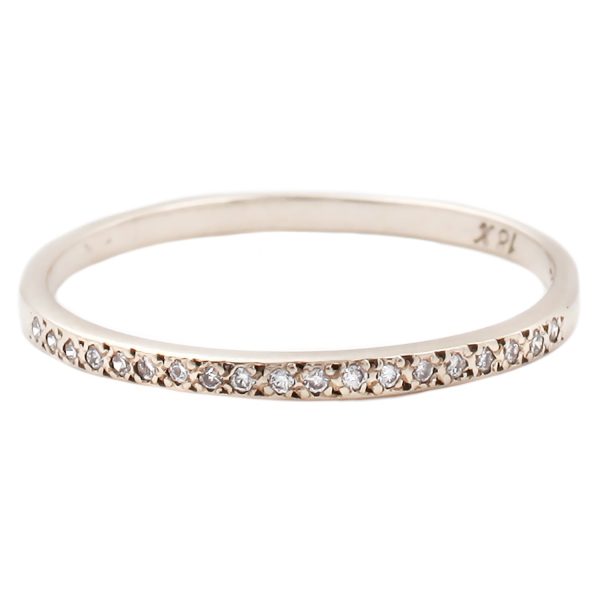 White Gold Diamond Half Eternity Band on Sale