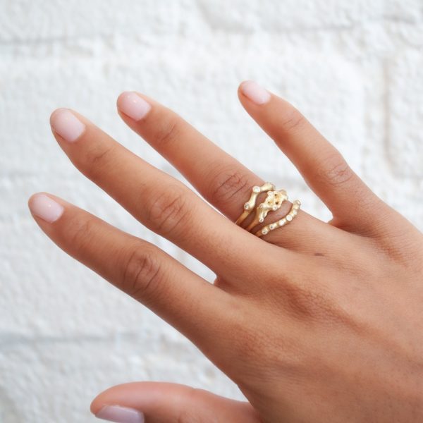 White Diamond Barnacle Nesting Ring For Sale