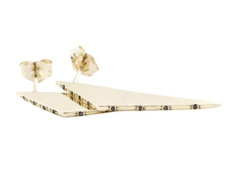 Black Diamond Gold Scalene Studs Online