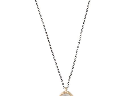 Rainbow Moonstone Octagon Necklace Hot on Sale