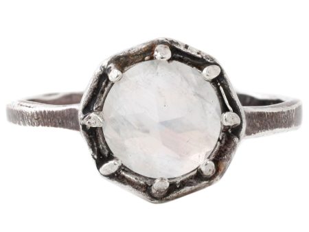 Rainbow Moonstone Ring Fashion