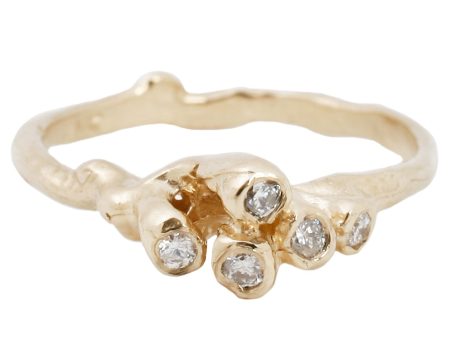 Small Diamond Sea Anemone Ring on Sale