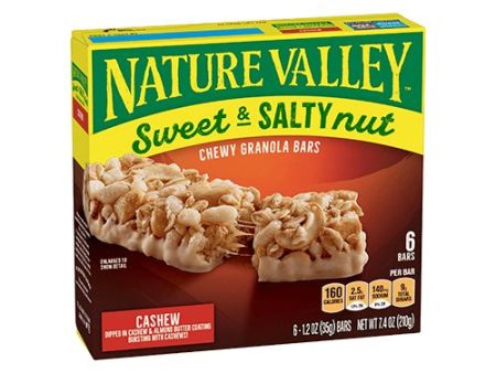 Nature Valley Granola Bars  Sweet and Salty Nut  Cashew  1.2 oz  6 ct Supply