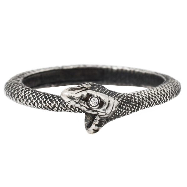 Silver Ouroboros Snake Ring For Sale