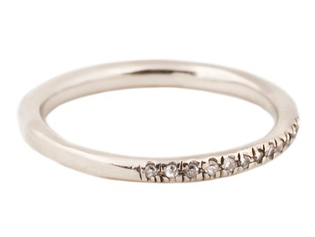 White Diamond Half Eternity Band Supply