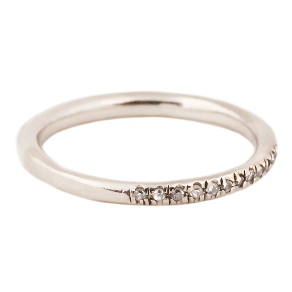 White Diamond Half Eternity Band Supply