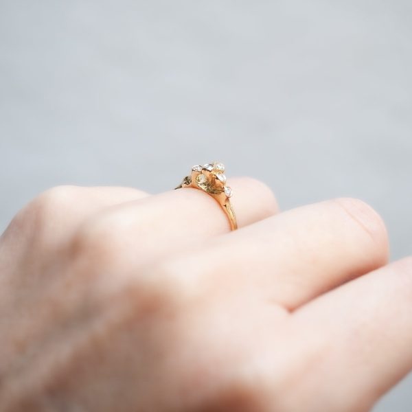 Small Diamond Sea Anemone Ring on Sale