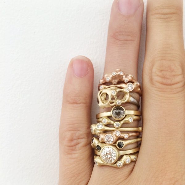 White Diamond Barnacle Nesting Ring For Sale